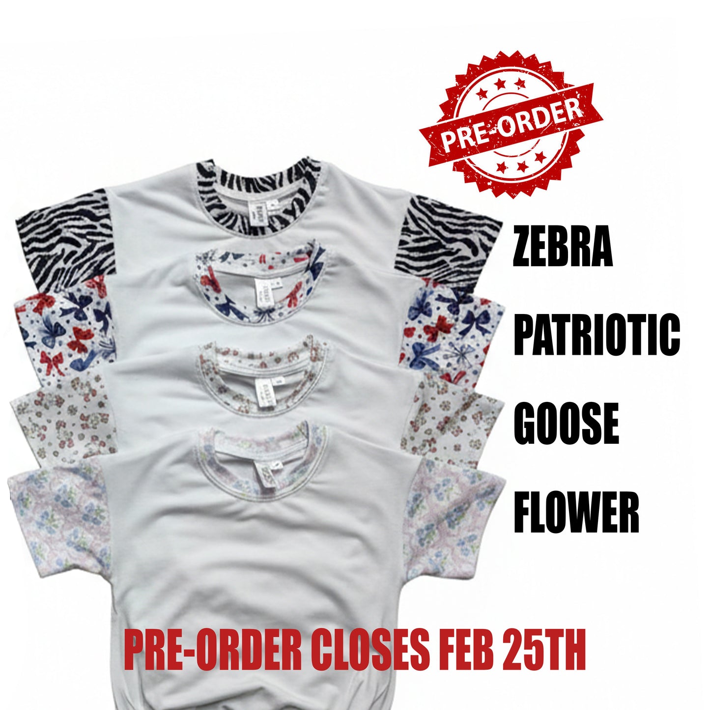 PREORDER - Printed Short Sleeve T-Shirts - Ship out May 8th (Copy)