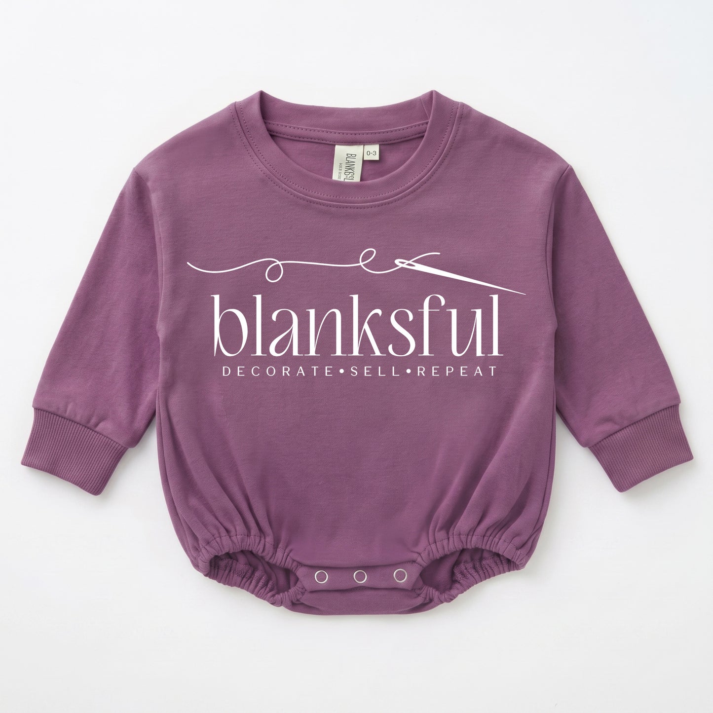 Cotton Baggy Bubble Romper - 100% Cotton - Long Sleeve - Thick Material