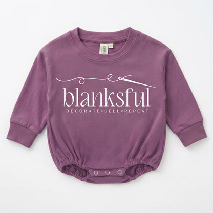 Cotton Baggy Bubble Romper - 100% Cotton - Long Sleeve - Thick Material