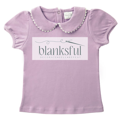 Scalloped Collared Shirt - Short Sleeve