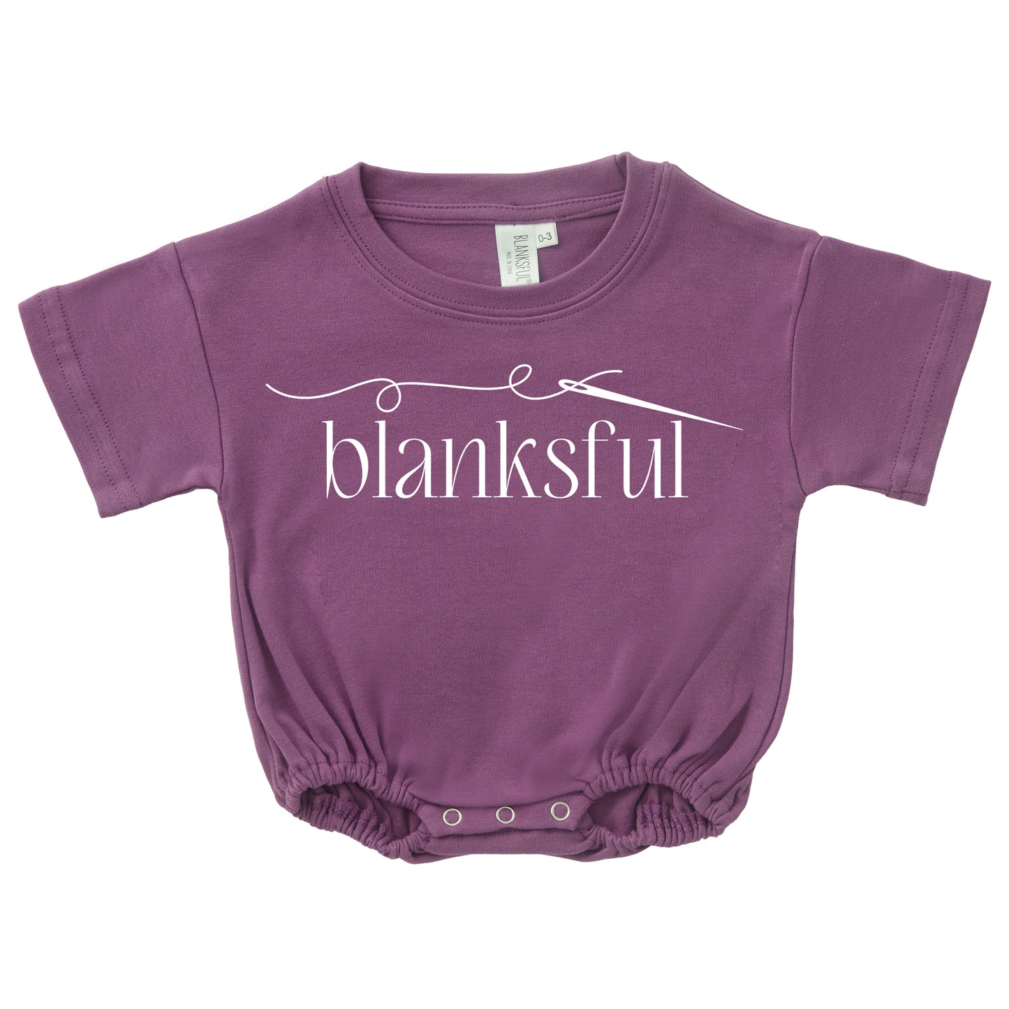 Cotton Baggy Bubble Romper - 100% Cotton - Short Sleeve - Thick Material