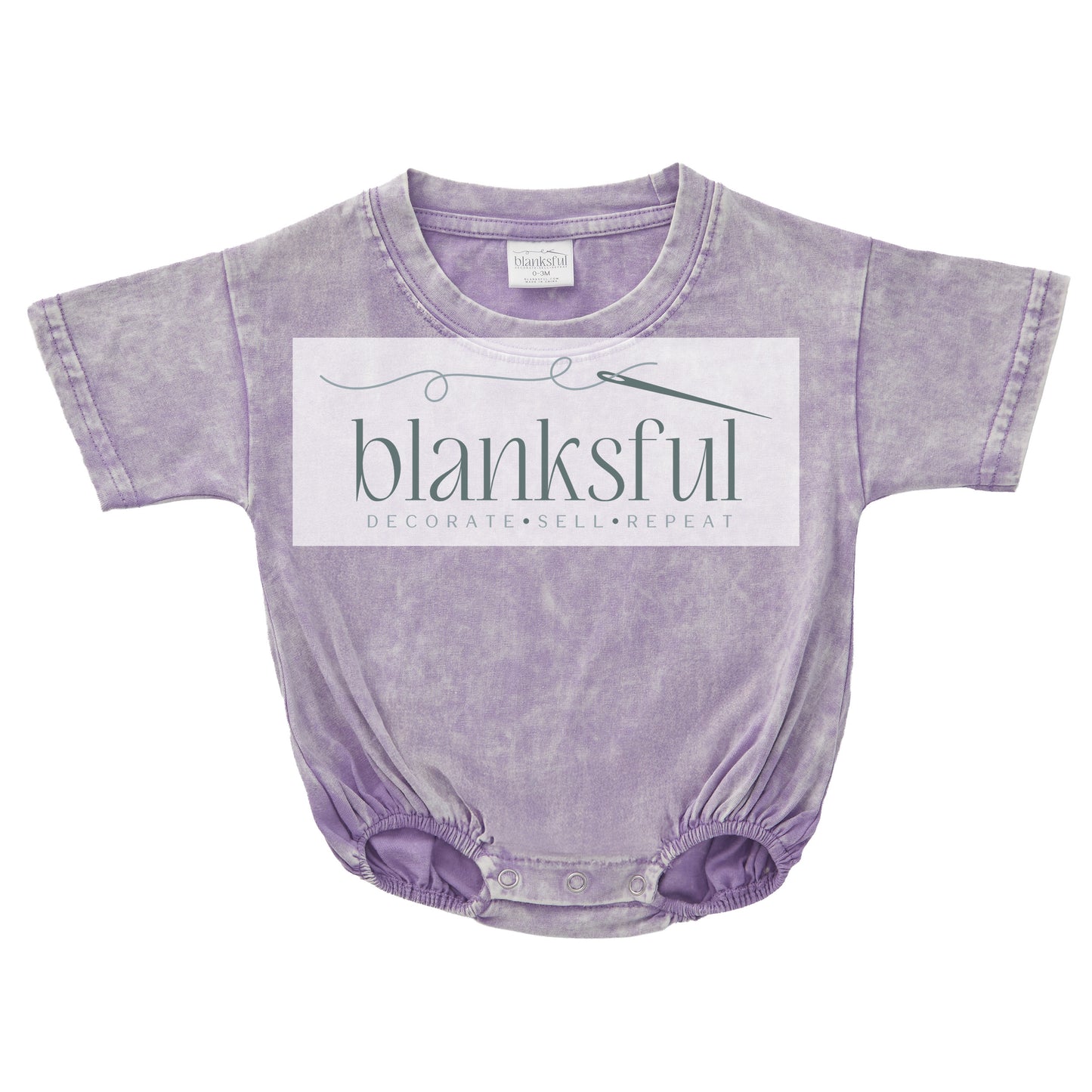Acid Wash Baggy Bubble Romper - 95% Cotton