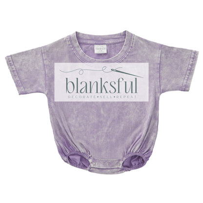 Acid Wash Baggy Bubble Romper - 95% Cotton