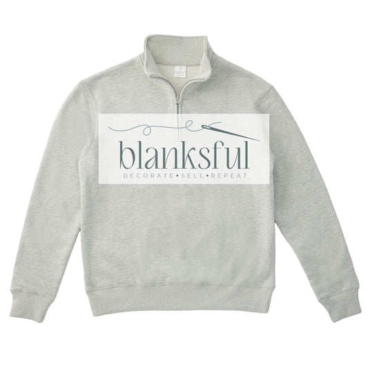 Quarter Zip Sweatshirt - Adult - 60% Cotton