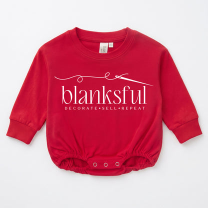 Cotton Baggy Bubble Romper - 100% Cotton - Long Sleeve - Thick Material