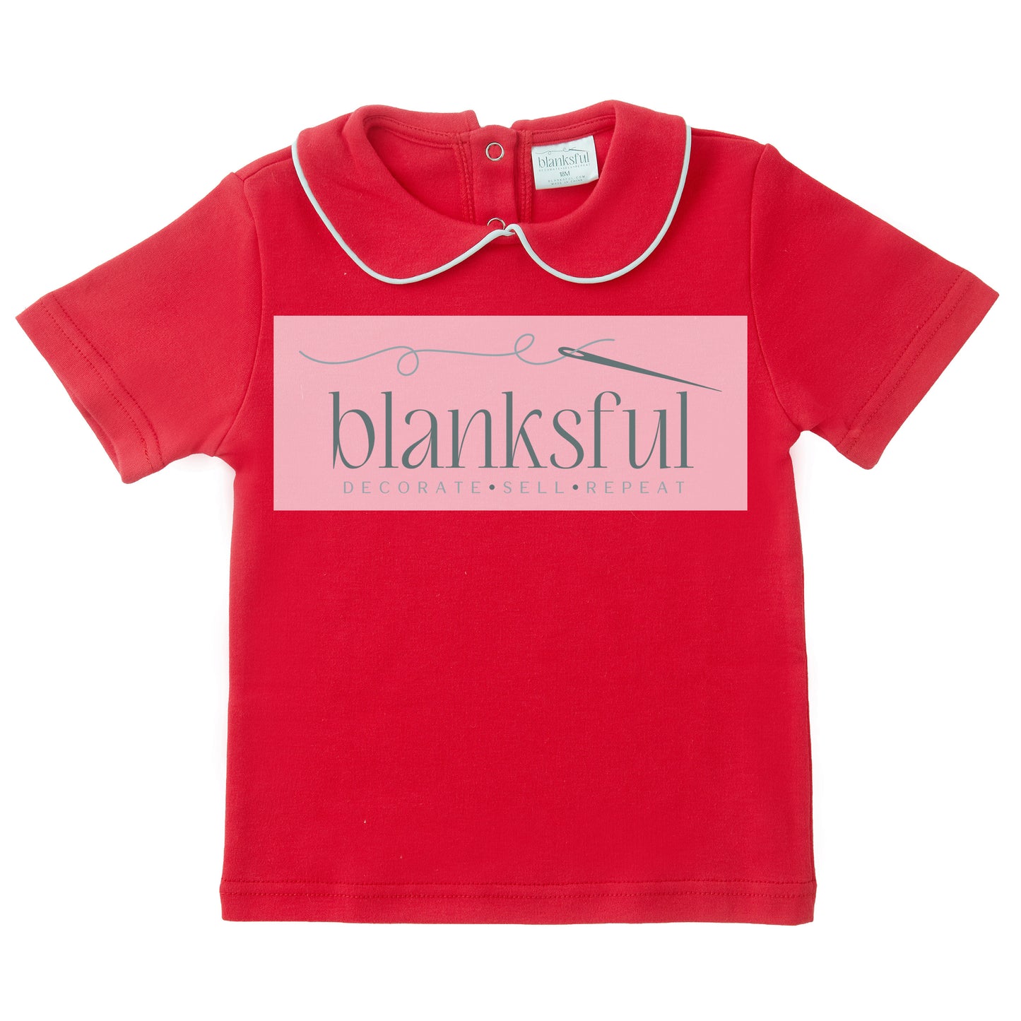 Piping Collared Shirt - Short Sleeve