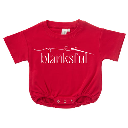 Cotton Baggy Bubble Romper - 100% Cotton - Short Sleeve - Thick Material