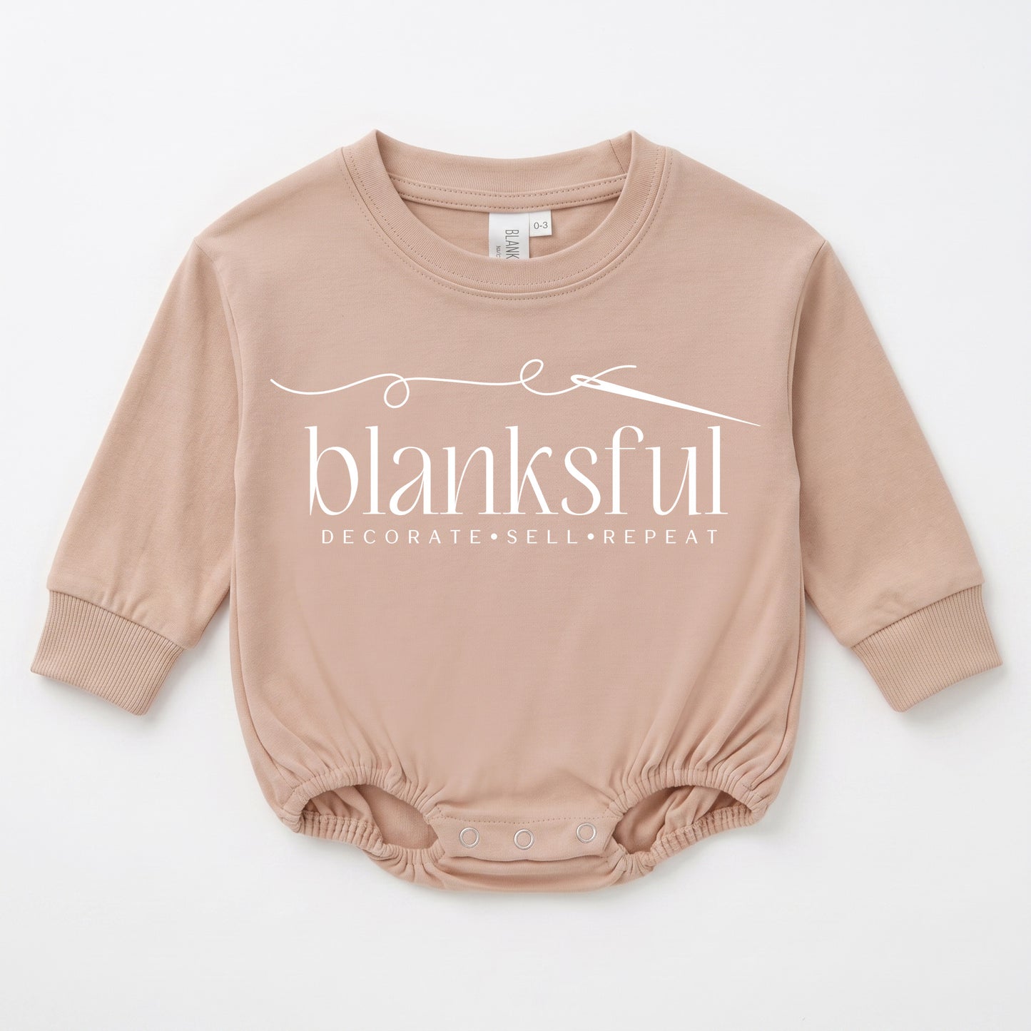 Cotton Baggy Bubble Romper - 100% Cotton - Long Sleeve - Thick Material