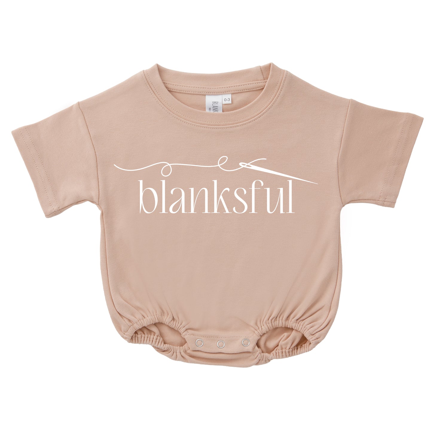 Cotton Baggy Bubble Romper - 100% Cotton - Short Sleeve - Thick Material