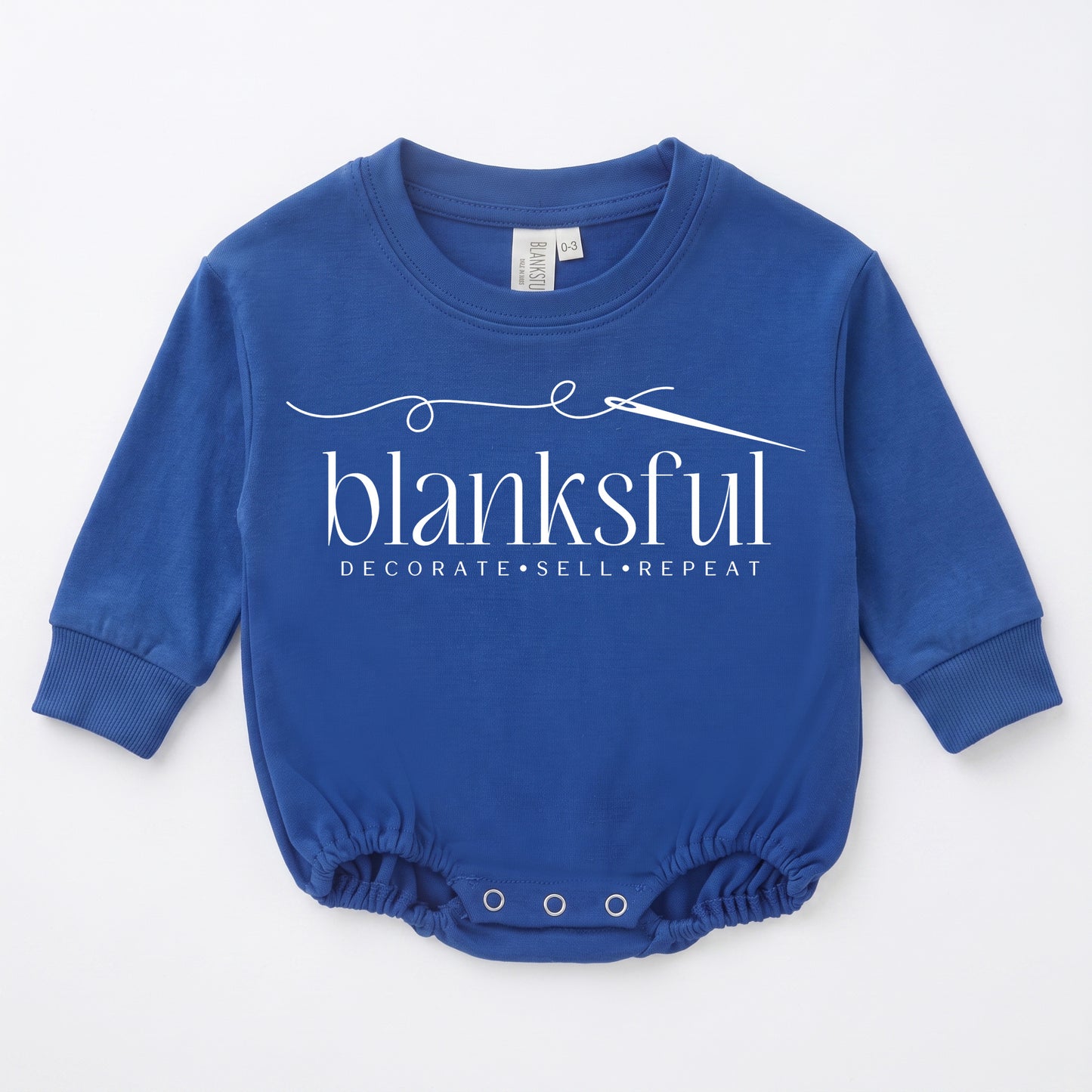 Cotton Baggy Bubble Romper - 100% Cotton - Long Sleeve - Thick Material