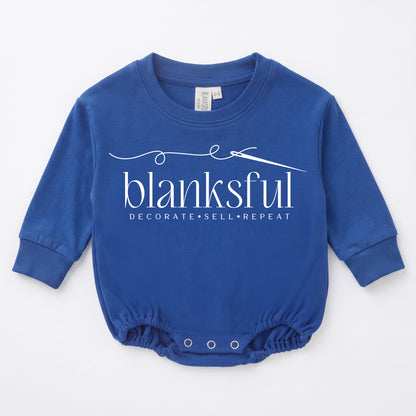 Cotton Baggy Bubble Romper - 100% Cotton - Long Sleeve - Thick Material