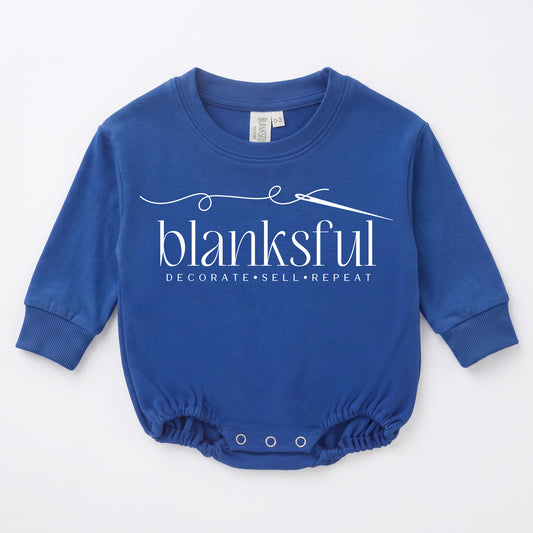 Cotton Baggy Bubble Romper - 100% Cotton - Long Sleeve - Thick Material