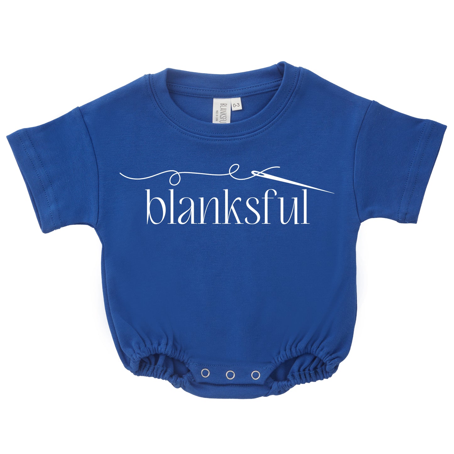 Cotton Baggy Bubble Romper - 100% Cotton - Short Sleeve - Thick Material