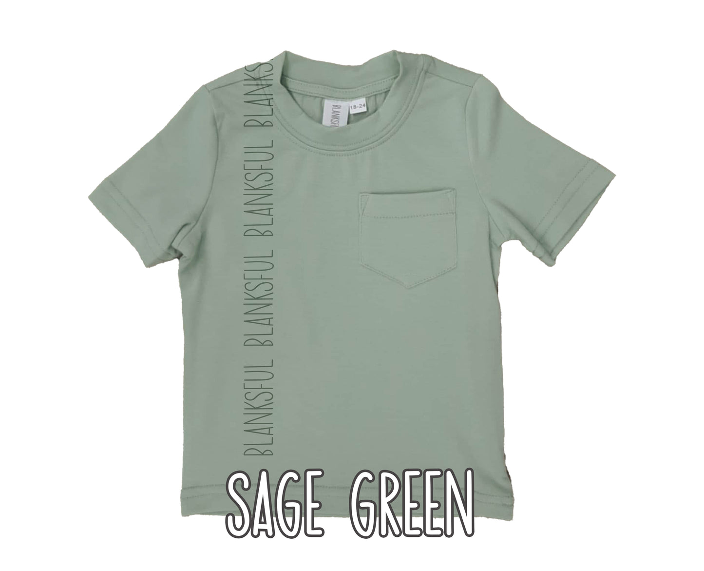 (6 COLORS) Child Pocket T-Shirt - 95% Polyester Blank Sublimation Shirt