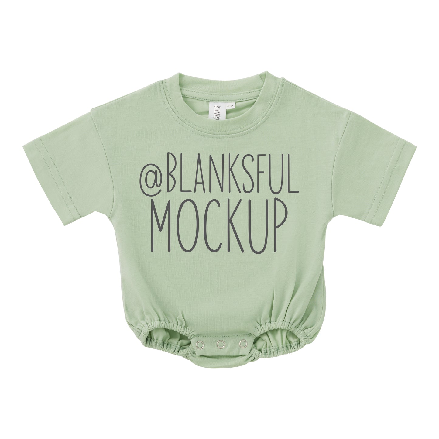 Bubble Romper 95% Polyester - Mockup - Sage