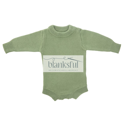 Long Sleeve Knit Romper - Unisex - 100% Cotton