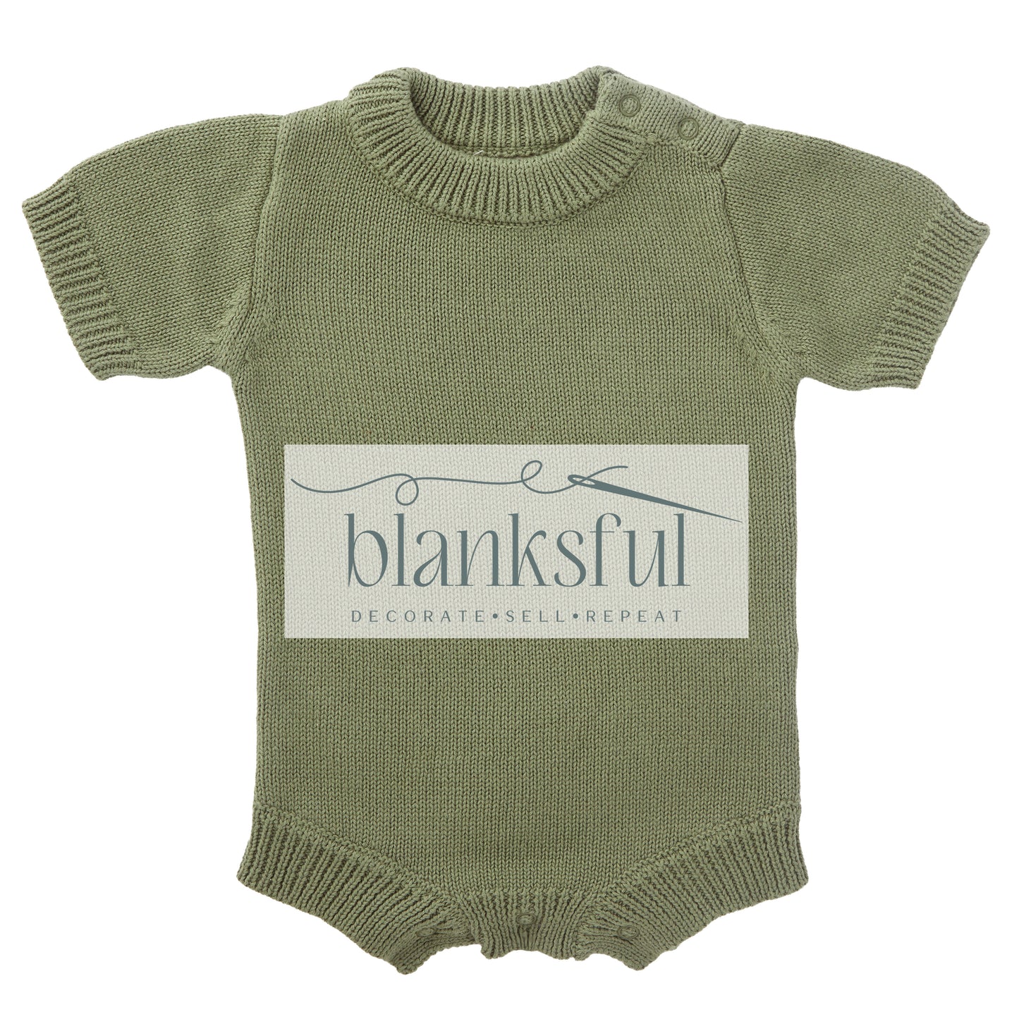 Short Sleeve Knit Romper - Unisex - 100% Cotton