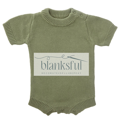 Short Sleeve Knit Romper - Unisex - 100% Cotton