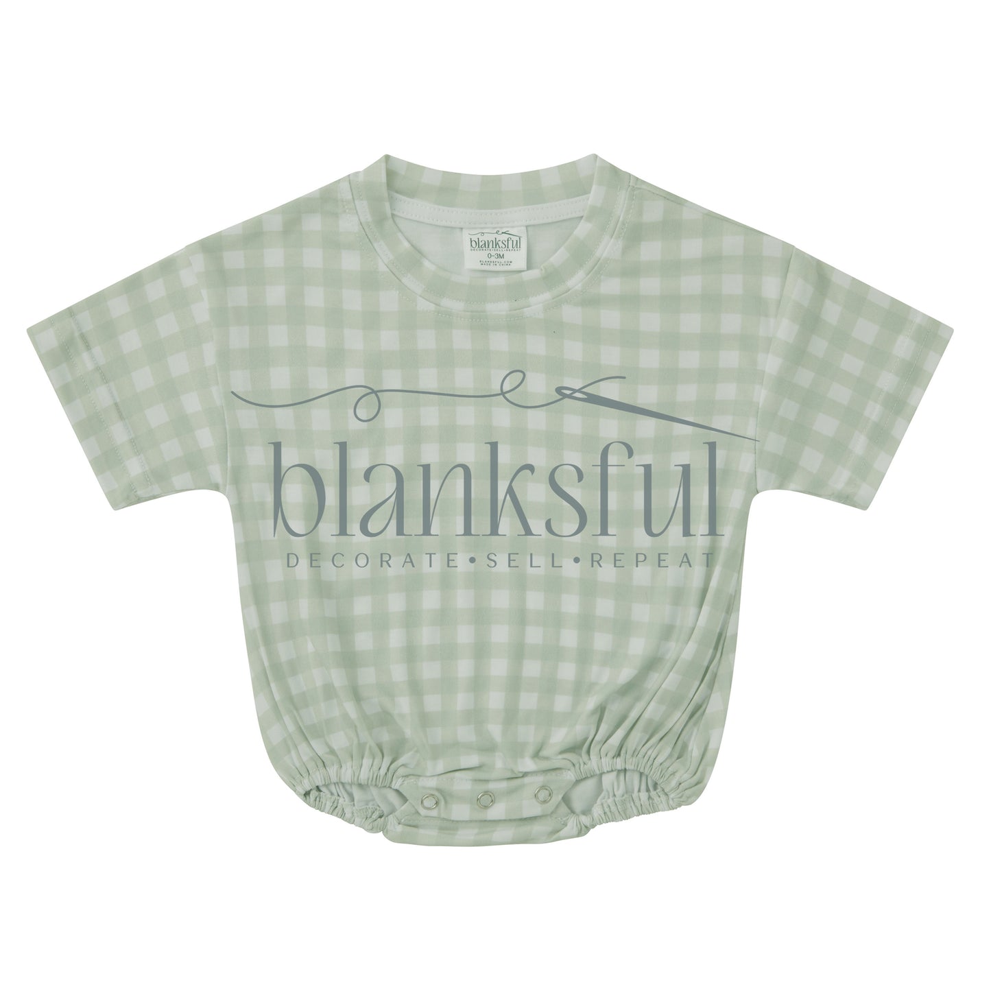 Printed Short Sleeve Baggy Bubble Baby Romper - 95% Polyester