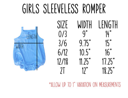 (8 COLORS) 95% Girls Polyester Blank Sublimation Sleeveless Romper