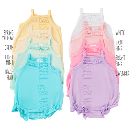 Girls Sleeveless Romper - 95% Polyester