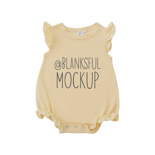 Flutter Romper - Mock-Up - Digital - Spring Yellow