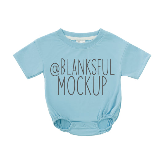 Bubble Romper 100% Polyester - Mockup - Steel