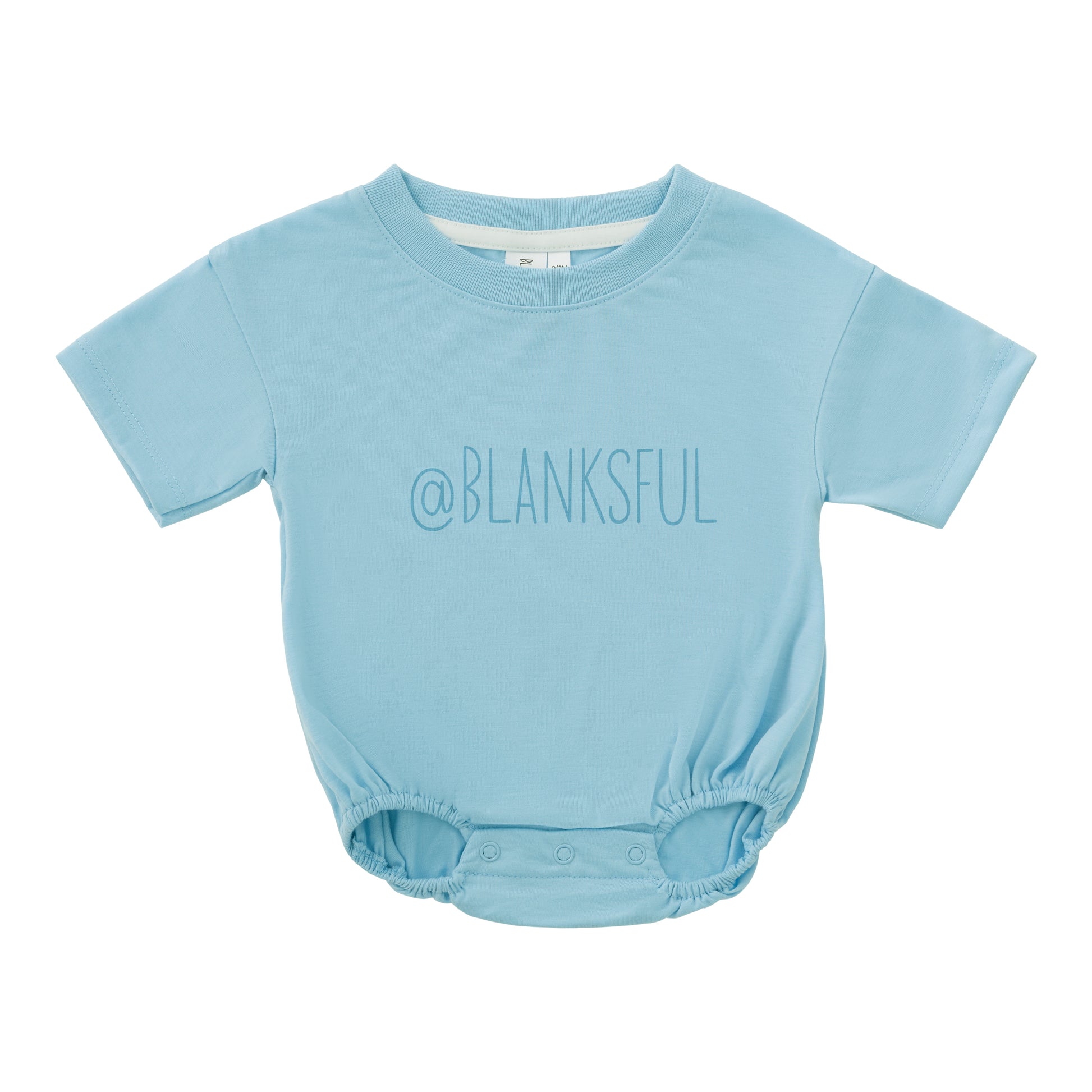baggy baby bubble romper with T-shirt style top for embroidery and personalization