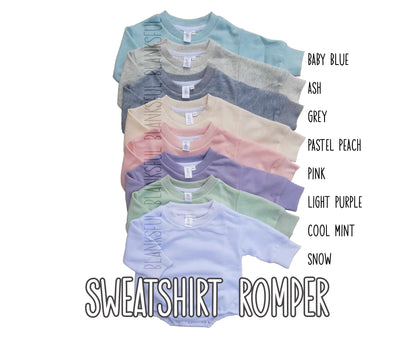 (8 COLORS) Sweatshirt Romper - 100% Polyester Blank Sublimation Romper - Good Stretch - Soft