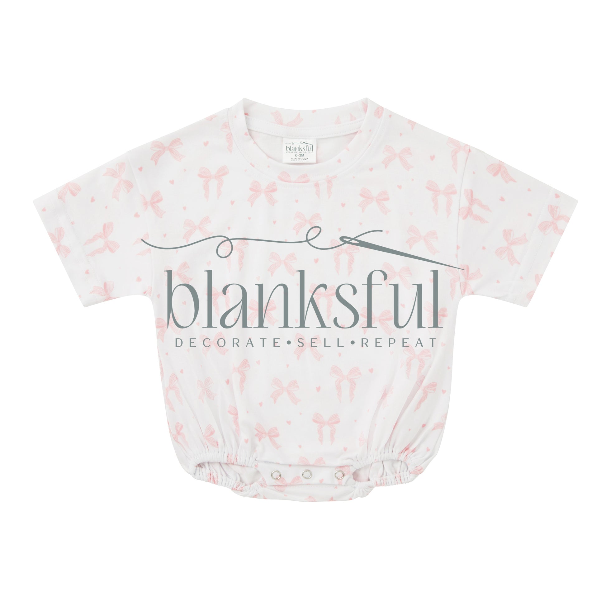 baggy bubble romper, t-shirt style baby and toddler blank for sublimation and dtf and embroidery
