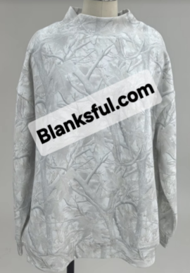 Printed Mock Neck - Oversized Fit
