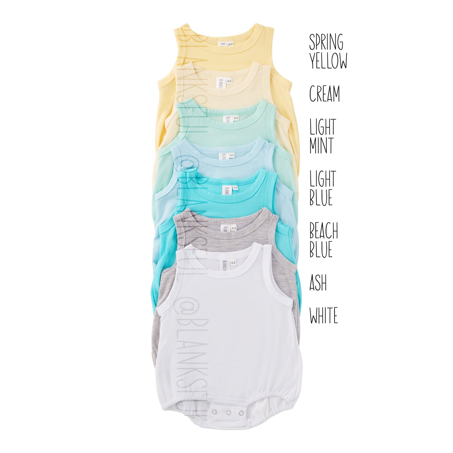 Boys Polyester Blank Sublimation Tank Romper