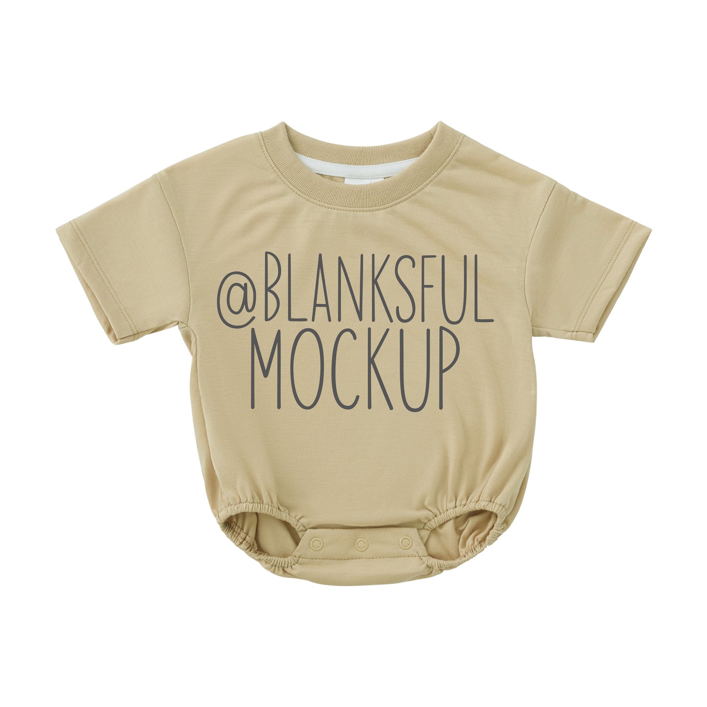 Bubble Romper 100% Polyester - Mockup - Wheat