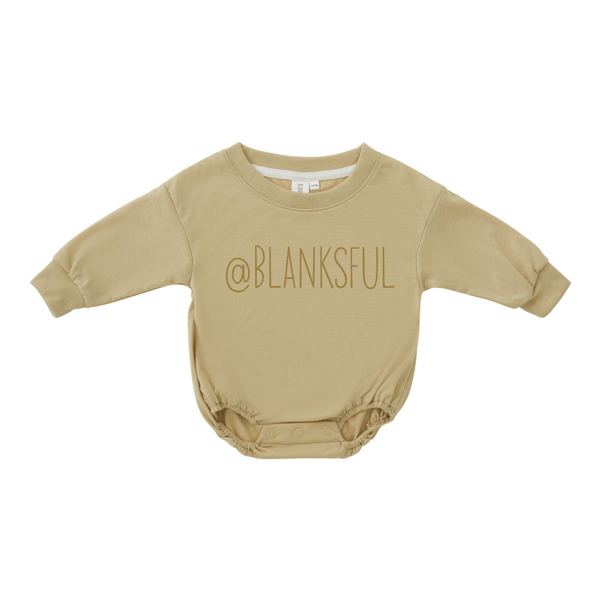 Blanksful long sleeve baggy bubble romper blank in 100% polyester T-shirt material