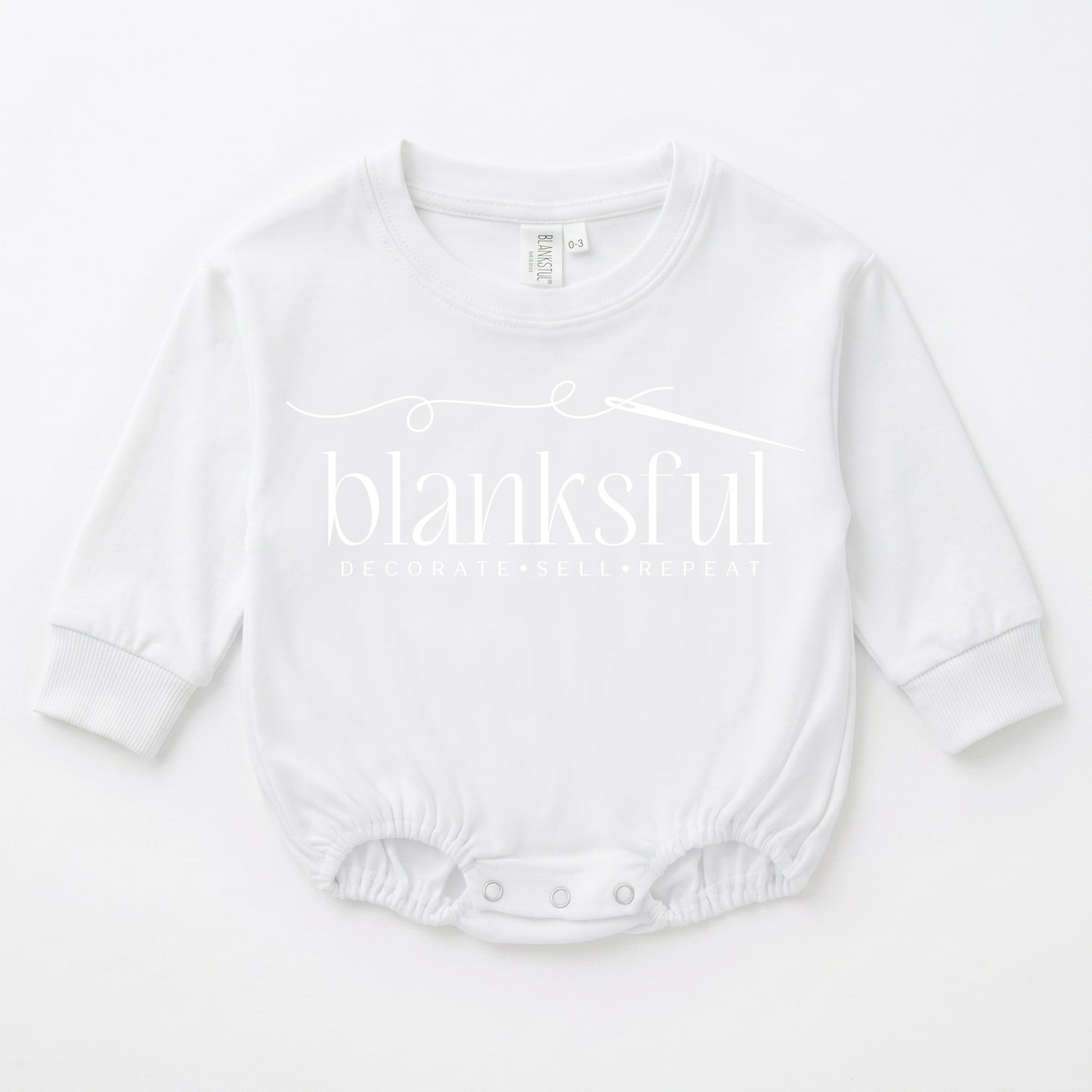 Cotton Baggy Bubble Romper - 100% Cotton - Long Sleeve - Thick Material
