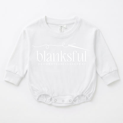Cotton Baggy Bubble Romper - 100% Cotton - Long Sleeve - Thick Material