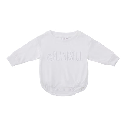 Long Sleeve Baggy Bubble Romper -100% Polyester