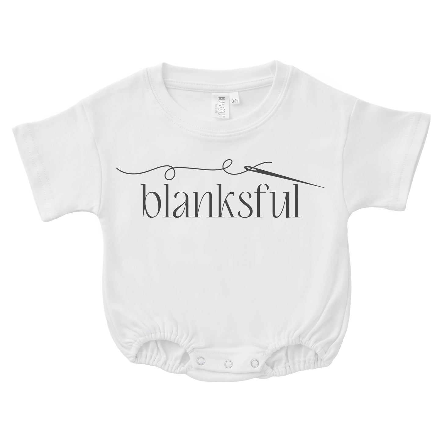 Cotton Baggy Bubble Romper - 100% Cotton - Short Sleeve - Thick Material