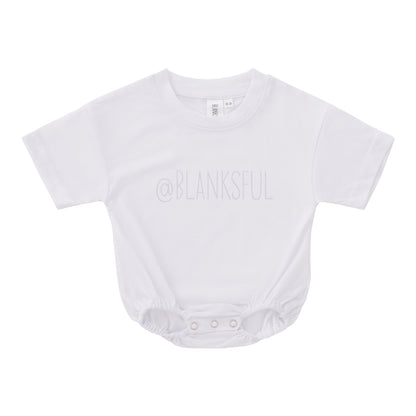 Short Sleeve Bubble Baby Romper - 95% Polyester