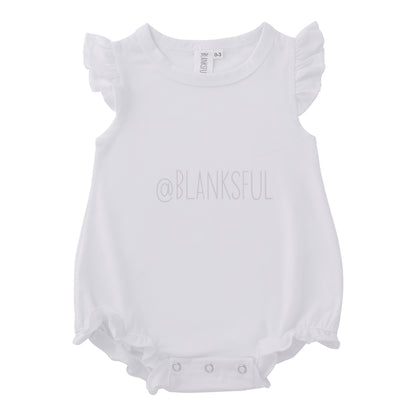 Girls Blank Sublimation Flutter Romper