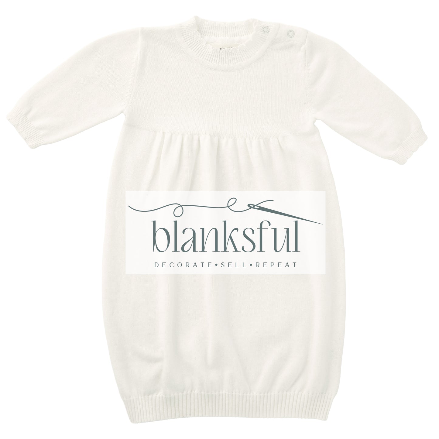 Long Sleeve Knit Gown - Girl - 100% Cotton