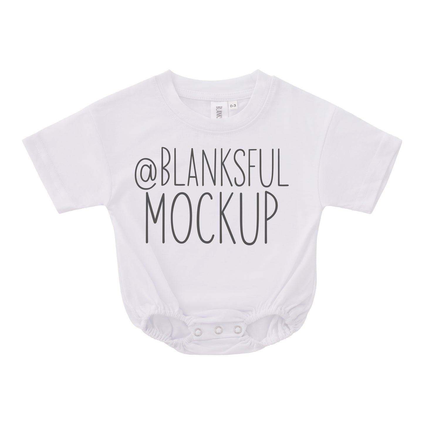 Bubble Romper 95% Polyester - Mockup - White