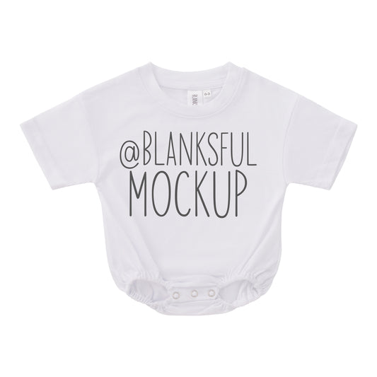 Bubble Romper 95% Polyester - Mockup - White