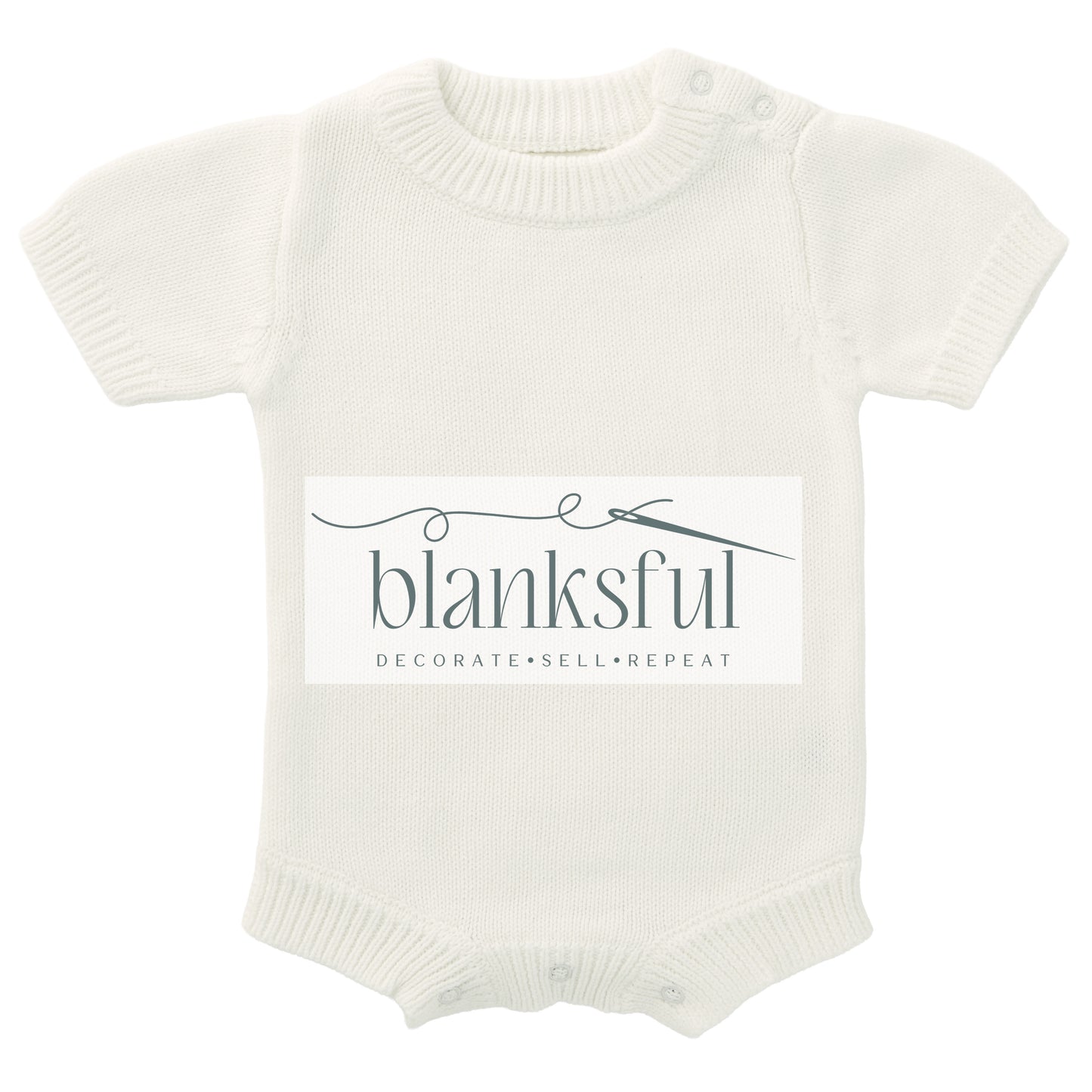 Short Sleeve Knit Romper - Unisex - 100% Cotton