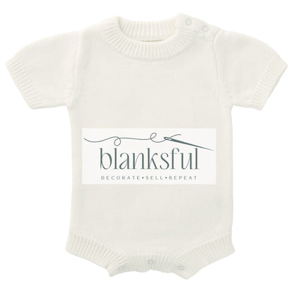 Short Sleeve Knit Romper - Unisex - 100% Cotton