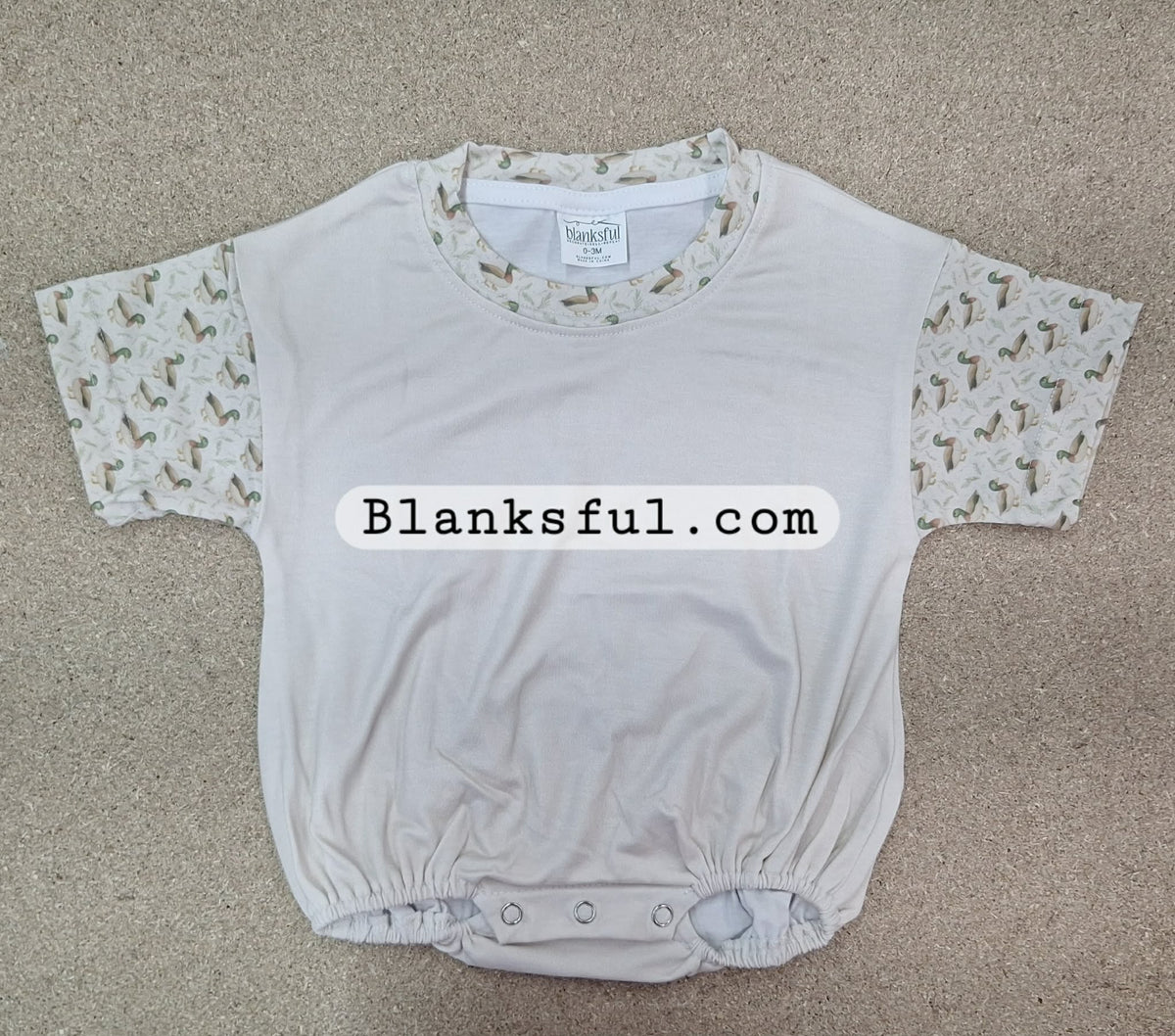 Printed Short Sleeve Baggy Bubble Rompers | Sublimation, Embroidery & DTF Blanks