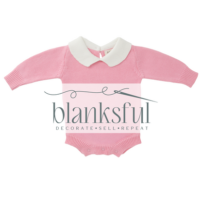 Long Sleeve Knit Romper - Unisex - 100% Cotton