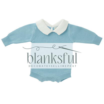 Long Sleeve Knit Romper - Unisex - 100% Cotton