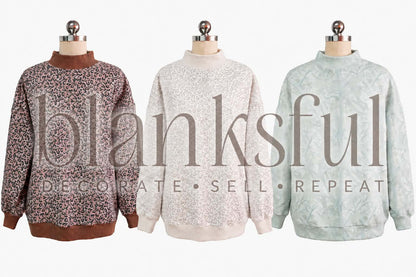 PREORDER - Printed Mock Neck - Oversized Fit - (closes when/if sell out) (should arrive Oct 31 2026)