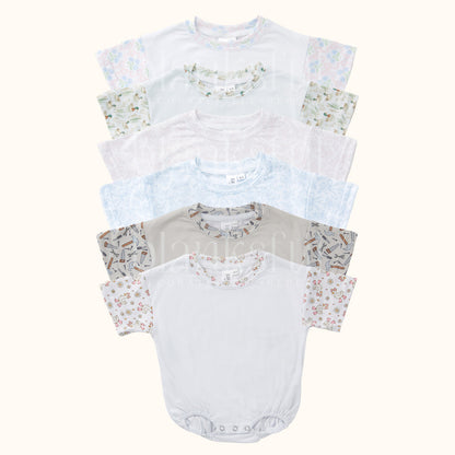 printed baby and toddler baggy bubble romper blanks for sublimation and embroidery